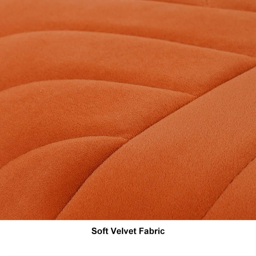 Modern Velvet Hexagon Pouf Ottoman, No Assembly Required