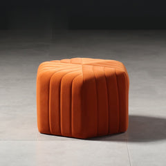 Modern Velvet Hexagon Pouf Ottoman, No Assembly Required