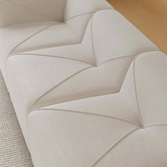 Modern Velvet Modular Sectional Sofa, White, 4-Piece Set