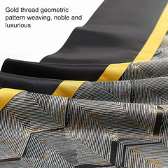 Modern Velvet Pillow Cover with Geometric Pattern and Gold Accents