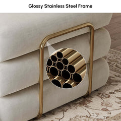 Modern Velvet Sleeper Futon Sofa With Pillow Top Arms