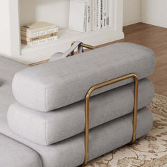 Modern Velvet Sleeper Futon Sofa With Pillow Top Arms