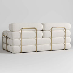 Modern Velvet Sleeper Futon Sofa With Pillow Top Arms