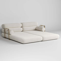 Modern Velvet Sleeper Futon Sofa With Pillow Top Arms