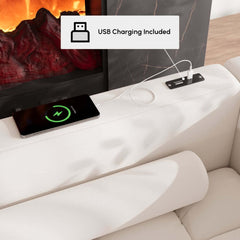 Modern Velvet Sofa Bed with Power Outlet and USB Port