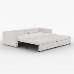 Modern Velvet Sofa Bed with Power Outlet and USB Port