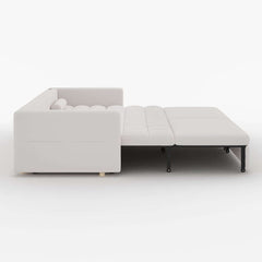Modern Velvet Sofa Bed with Power Outlet and USB Port