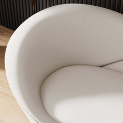 Modern Velvet Sofa With Gold Legs - Rust & Warm White