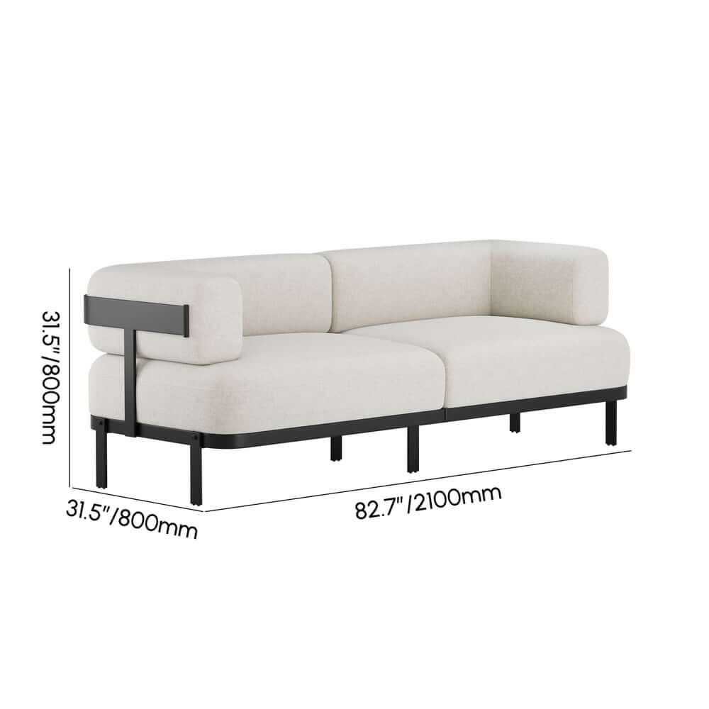 Modern Velvet Sofa With Metal Legs And Square Arms Dimensions