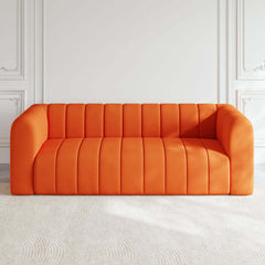 Modern Velvet Tufted Sofa - 3 Seater, No Assembly Required