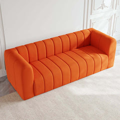 Modern Velvet Tufted Sofa - 3 Seater, No Assembly Required