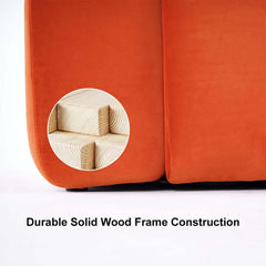 Modern Velvet Tufted Sofa - 3 Seater, No Assembly Required