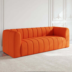 Modern Velvet Tufted Sofa - 3 Seater, No Assembly Required