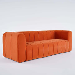 Modern Velvet Tufted Sofa - 3 Seater, No Assembly Required