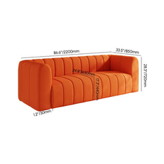 Modern Velvet Tufted Sofa - 3 Seater, No Assembly Required Dimensions