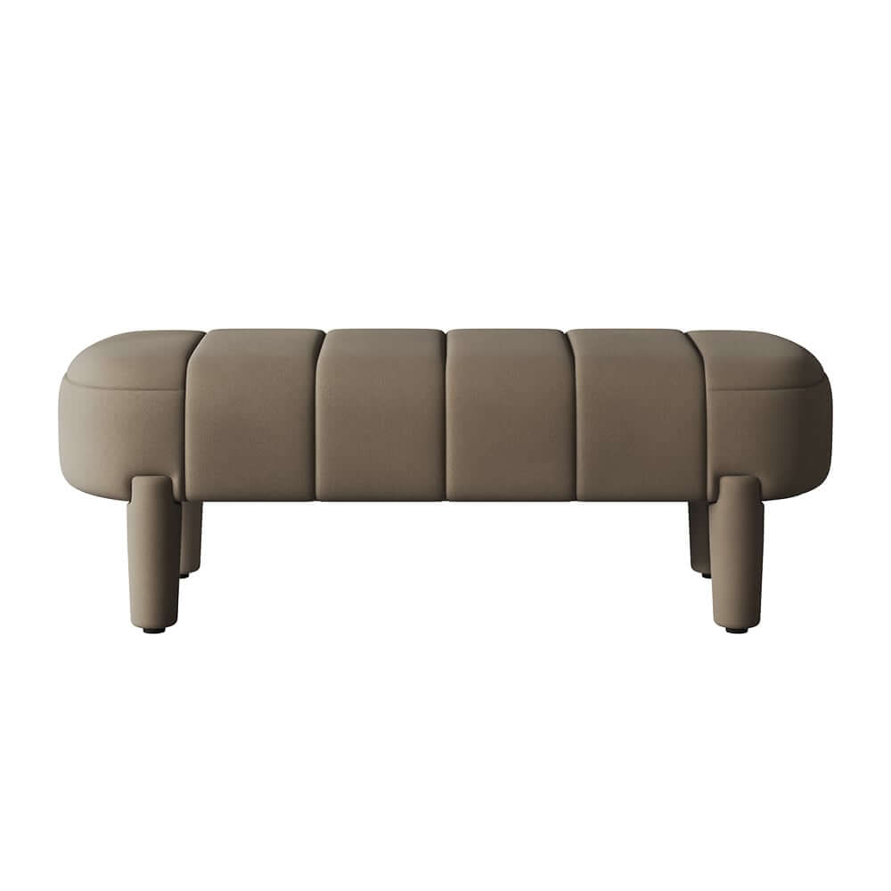 Modern Velvet Upholstered Coffee Entryway Bench with Metal Legs