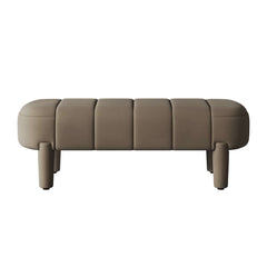 Modern Velvet Upholstered Coffee Entryway Bench with Metal Legs