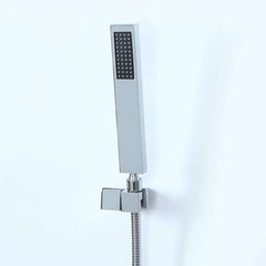 Modern Wall Mount Bathtub Faucet with Hand Shower in Chrome