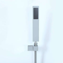 Modern Wall Mount Bathtub Faucet with Hand Shower in Chrome