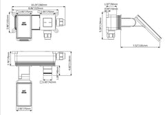 Modern Wall Mounted Bathroom Faucet with LED Temperature Display Dimensions