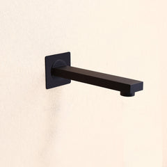 Modern Wall Mounted Brass Tub Filler with Matte Black Finish