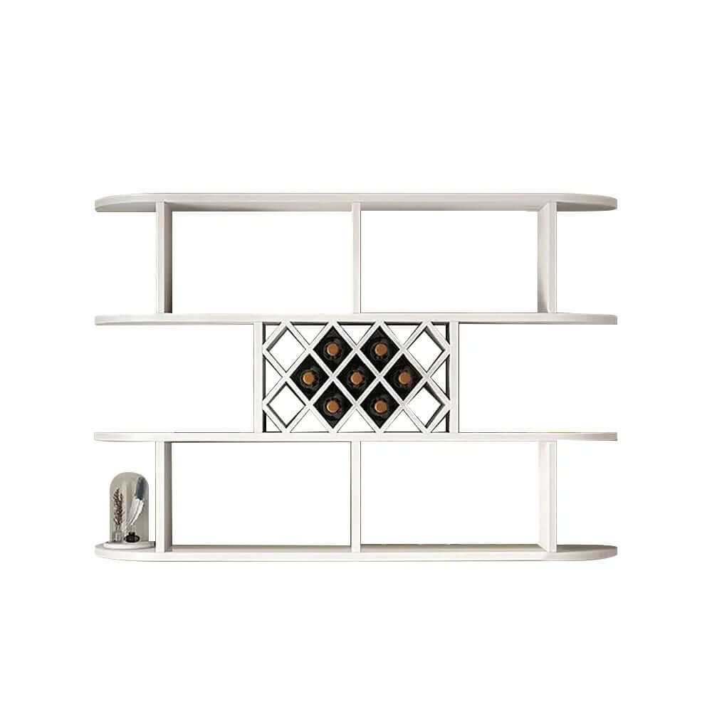 Modern Wall-Mounted Wine Rack With 3 Shelves - Black