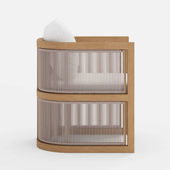 Modern Walnut & Black Aluminum Outdoor Dining Chairs - Set of 2