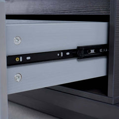 Modern Walnut & Gray Extendable TV Stand With Drawers