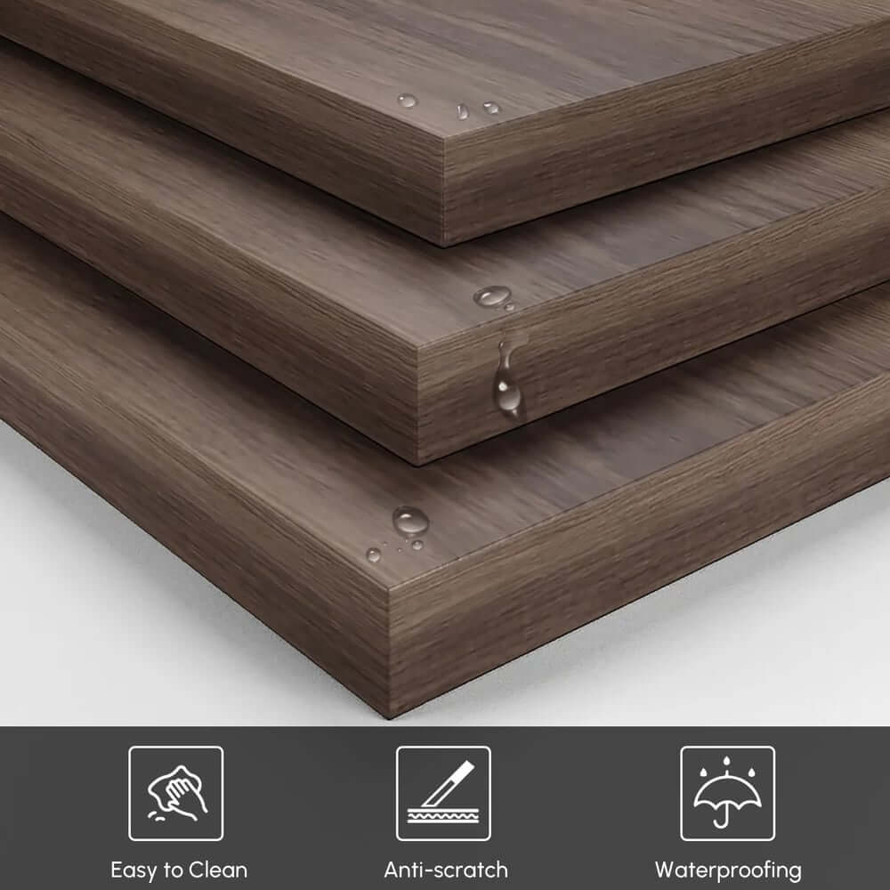 Modern Walnut & Gray Extendable TV Stand With Drawers