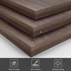 Modern Walnut & Gray Extendable TV Stand With Drawers