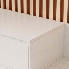 Modern Walnut & Gray Extendable TV Stand With Drawers