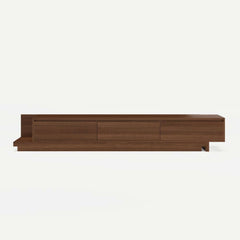 Modern Walnut & Gray Extendable TV Stand With Drawers