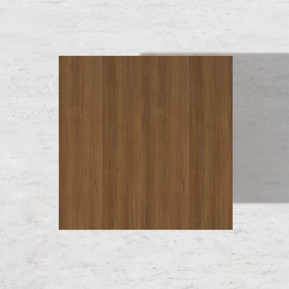 Modern Walnut Square Coffee Table With Storage Drawer