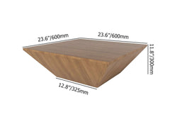 Modern Walnut Square Coffee Table With Storage Drawer Dimensions