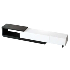 Modern Walnut TV Stand & Coffee Table Set With Open Storage
