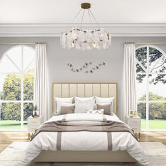 Modern White 2-Drawer Engineered Wood Nightstand