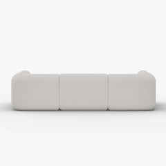 Modern White Boucle U-Shaped Modular Sectional Sofa