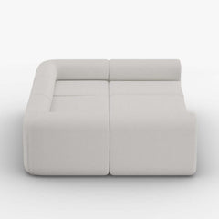 Modern White Boucle U-Shaped Modular Sectional Sofa