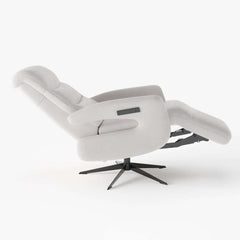 Modern White Chenille Velvet Convertible Chair With Arms