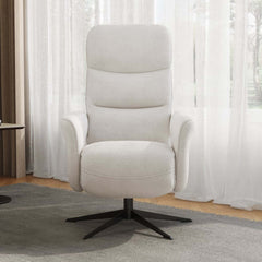 Modern White Chenille Velvet Convertible Chair With Arms