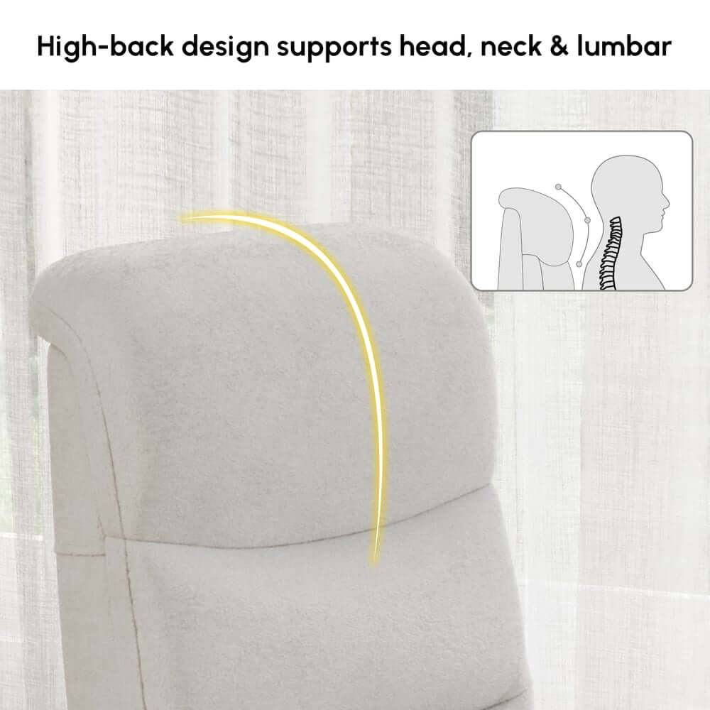 Modern White Chenille Velvet Convertible Chair With Arms