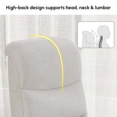 Modern White Chenille Velvet Convertible Chair With Arms