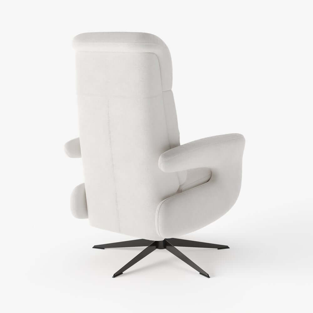 Modern White Chenille Velvet Convertible Chair With Arms