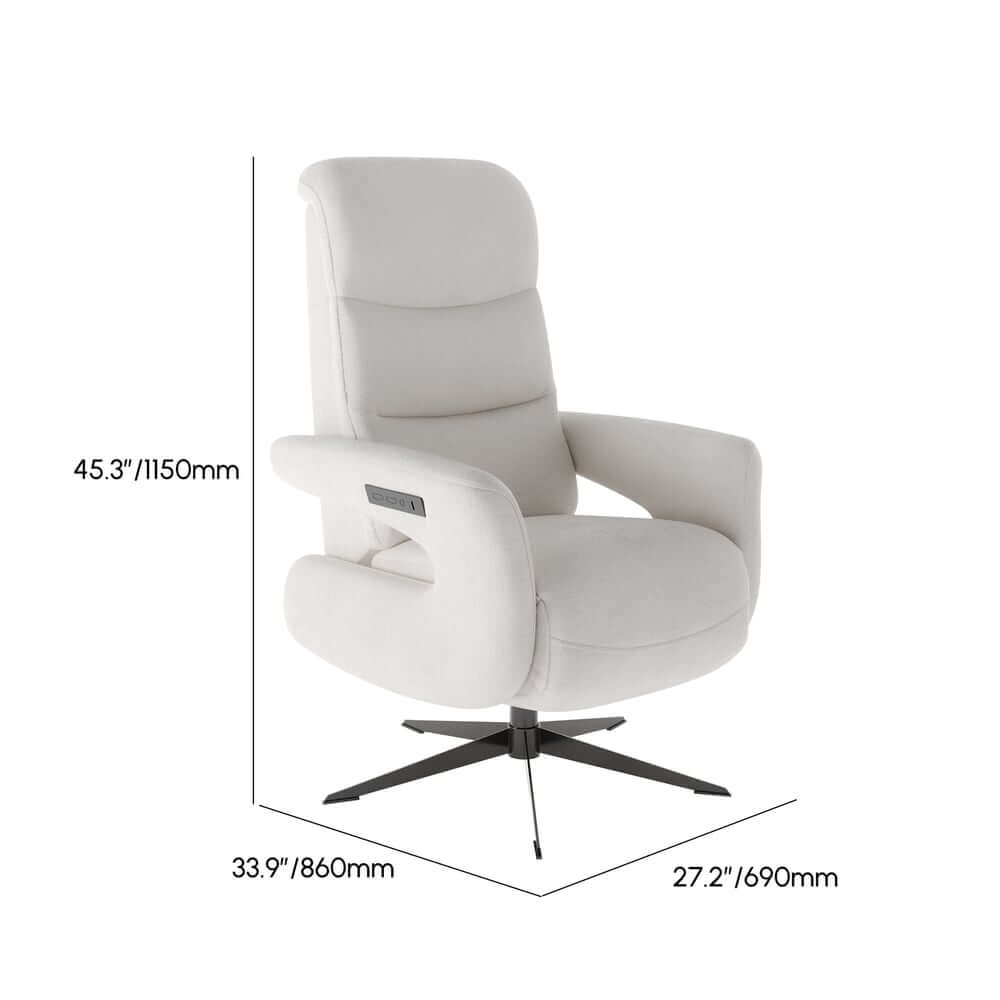 Modern White Chenille Velvet Convertible Chair With Arms Dimensions