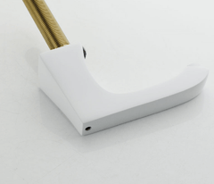 Modern White Deck Mounted Roman Tub Faucet with Fixed Spout