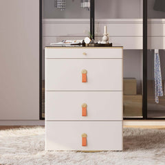 Modern White Dresser with 12 Drawers and Tempered Glass Top