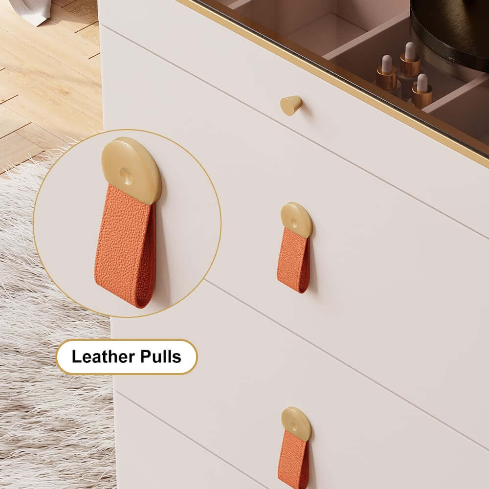 Modern White Dresser with 12 Drawers and Tempered Glass Top