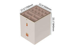 Modern White Dresser with 12 Drawers and Tempered Glass Top Dimensions