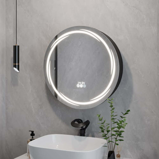 Modern White Engineered Wood Bathroom Vanity with Integrated Sink