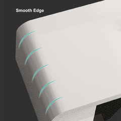 Modern White Executive Desk with Stainless Steel Base